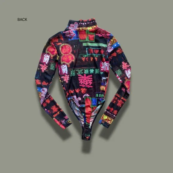 Mesh Patterned Bodysuit - Picture 4 of 4